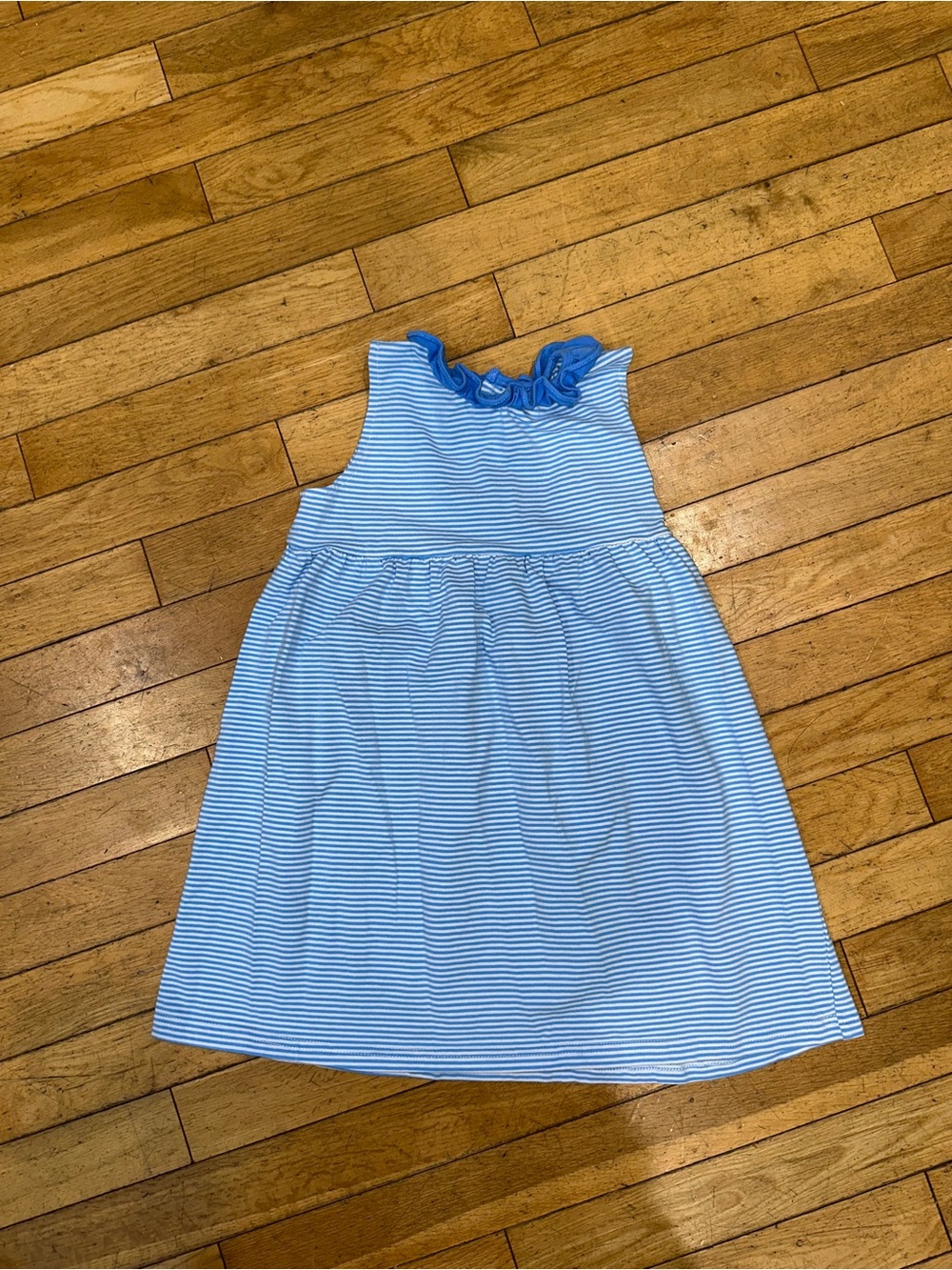 Girl’s Stitchy Fish striped dress